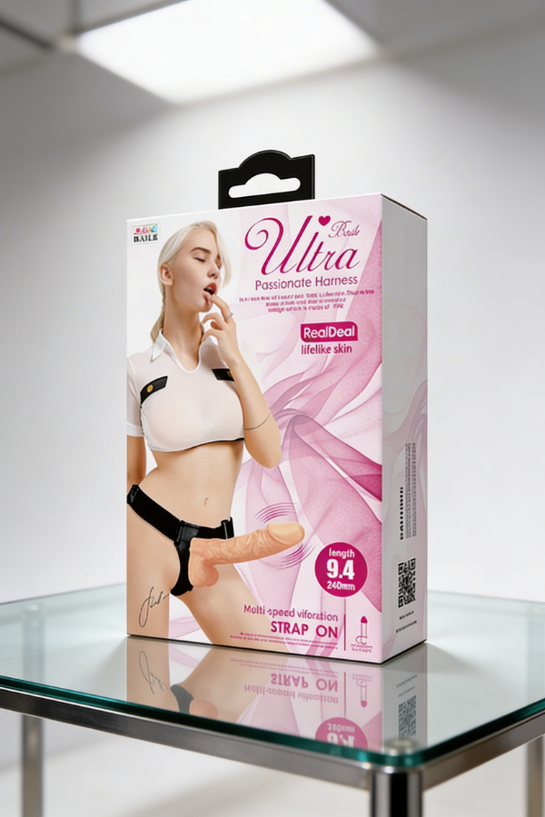 Arnés Passionate con Dildo Real Feel y Vibración