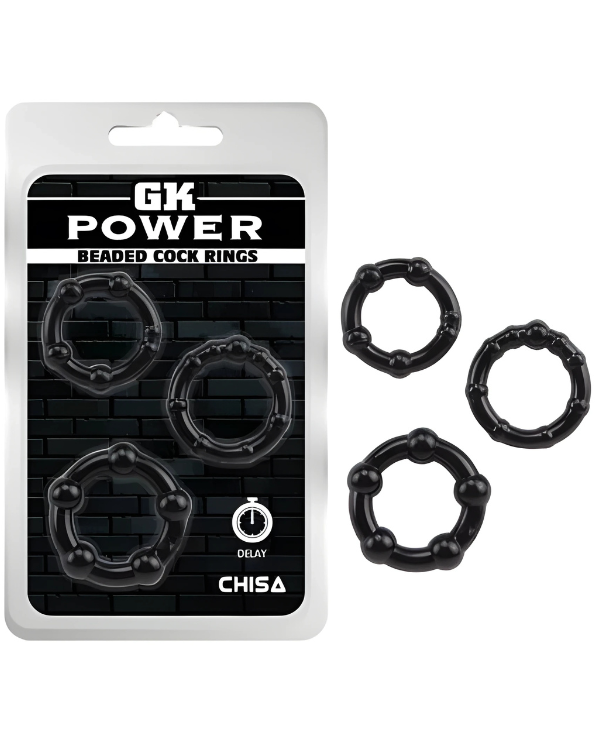Pack 3 Anillos GK Power – Erección Firme y Duradera