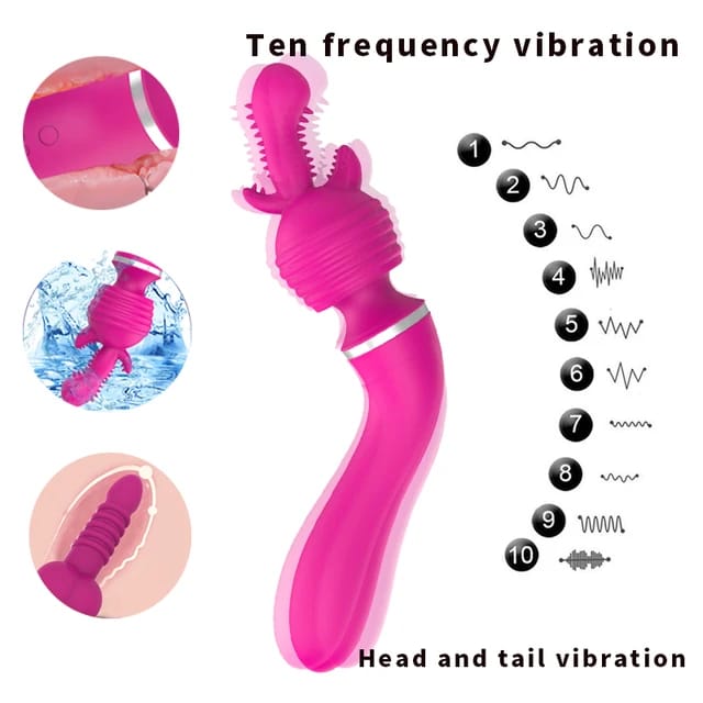 Vibrador y Micrófono | DUAL TRES CABEZALES INTERCAMBIABLES