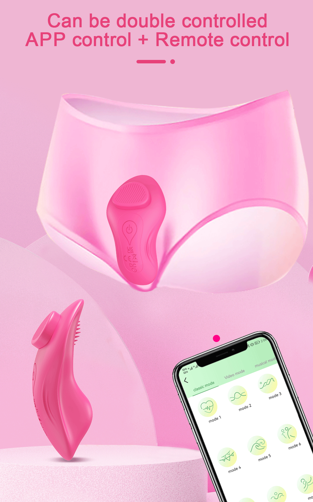 Vibrador Gemidos Para La Ropa Interior Con Aplicación
