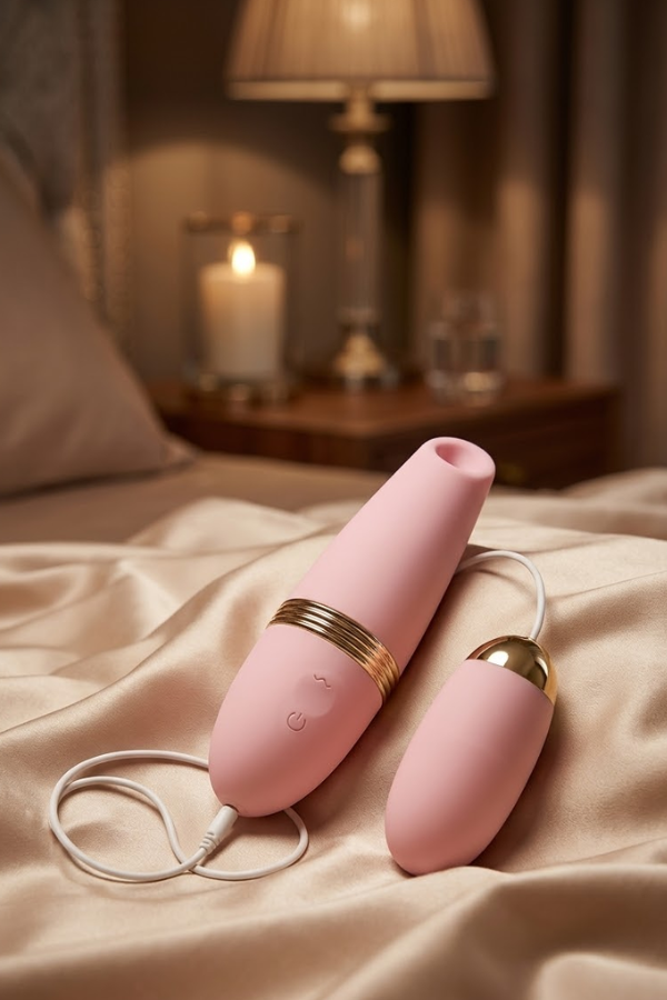 Huevo Vibrador + Succionador – Doble Placer en Uno