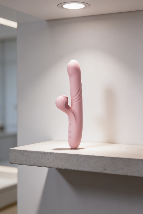 Vibrador Telescópico 3 en 1: Vibracion , Succión y Movimiento