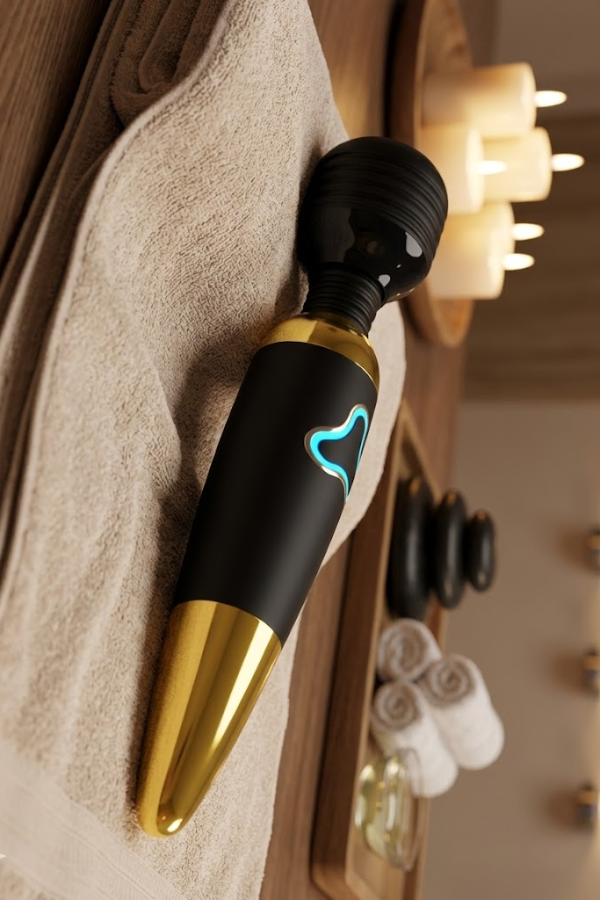 Micrófono Vibrador Recargable Body Wand Black