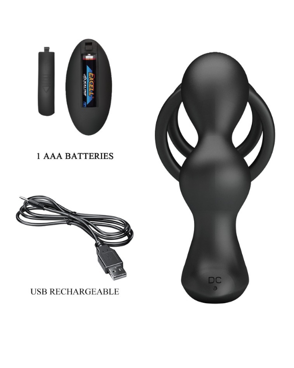 Anillo y Vibrador Anal Con Control Remoto