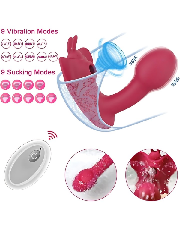 Vibrador y Succionador | Butterfly | Con Control Remoto