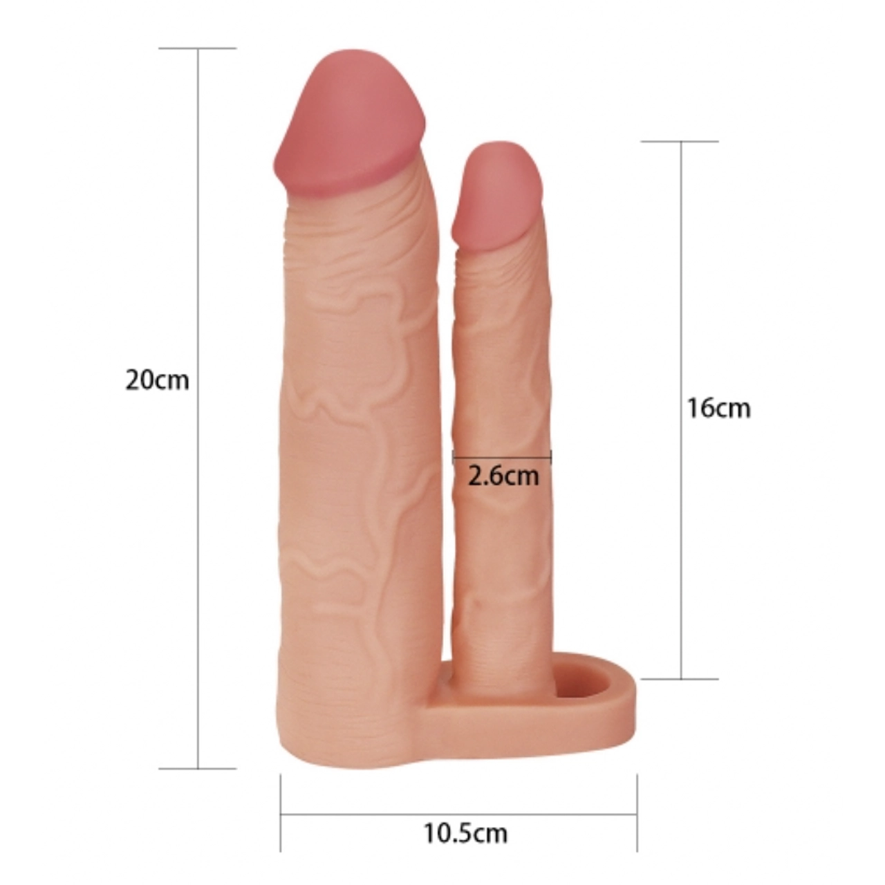 Funda Doble para pene X-Tender +5,5cm