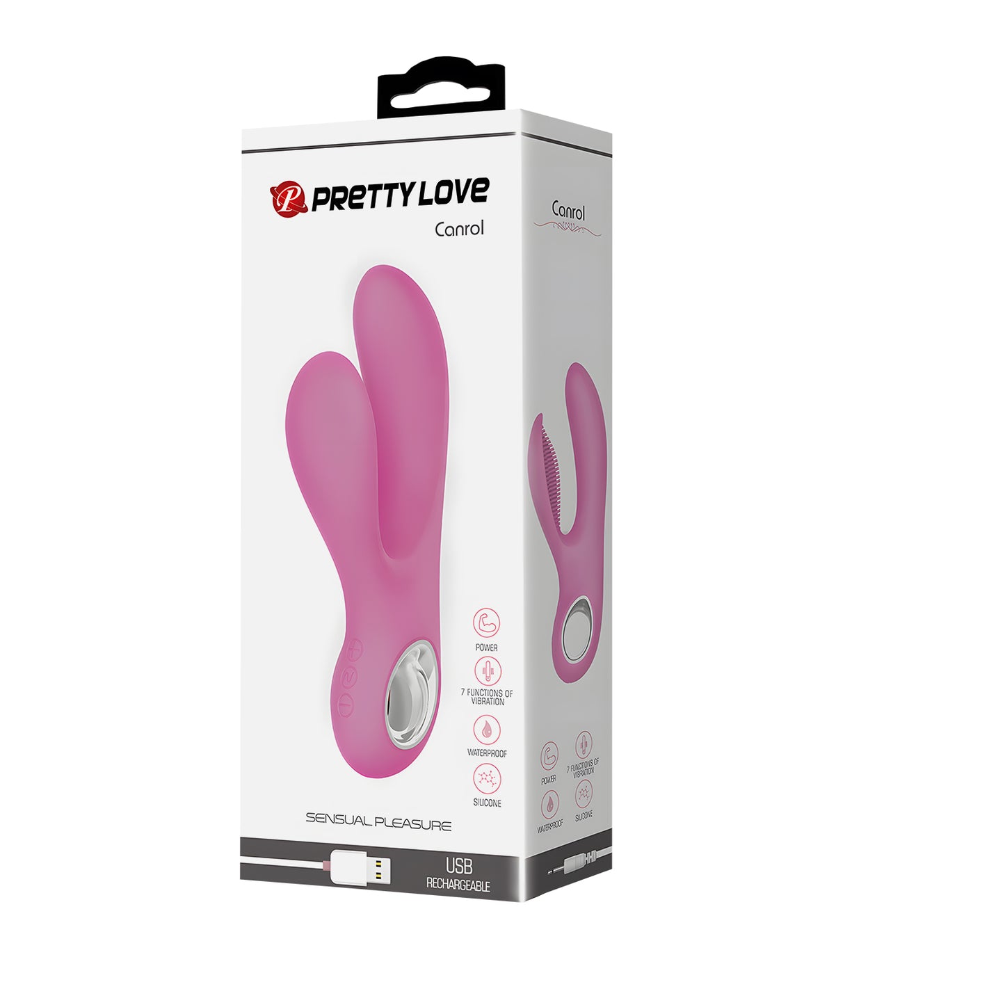 Vibrador Doble Con Estimulador | Canrol | Recargable