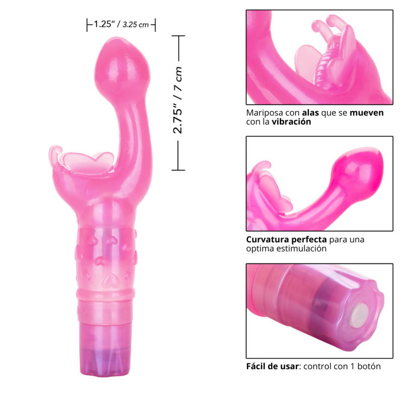 Butterfly Kiss Vibrador Dual Rosa