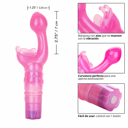 Butterfly Kiss Vibrador Dual Rosa