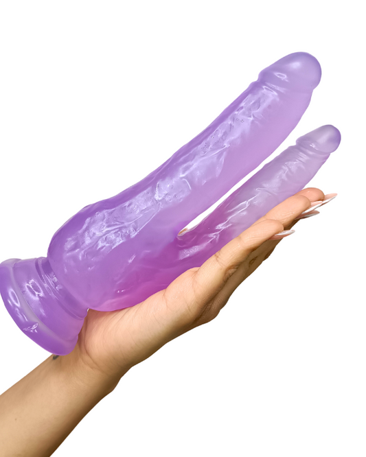 Dildo Morado doble | Beom Hi-Rubber