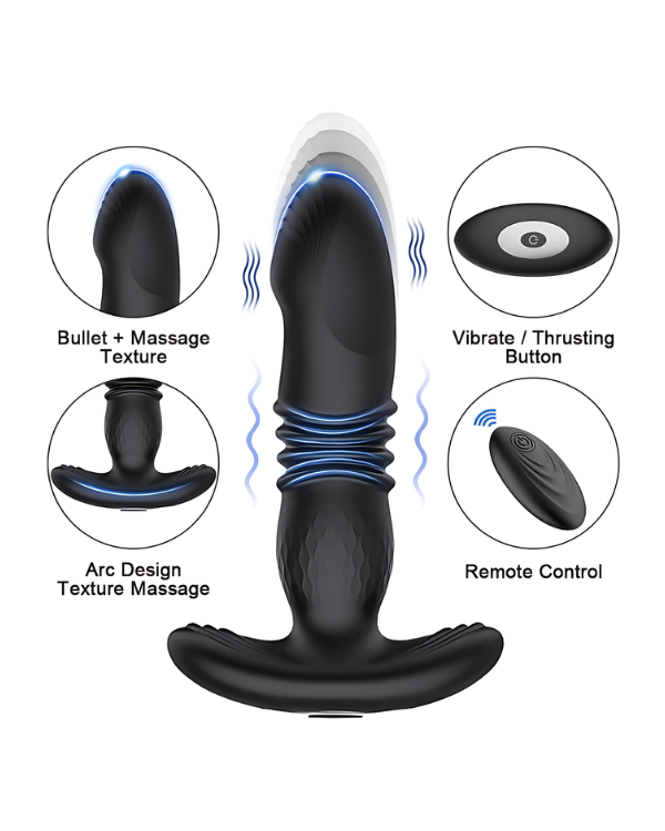 Plug Vibrador Con Movimiento | Fantasía Sublime