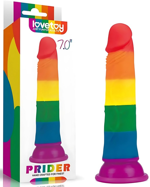 Dildo Pride Arcoíris 17 x 3.5 CM