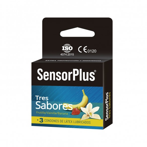 Condones Sensor Plus | Tres Sabores